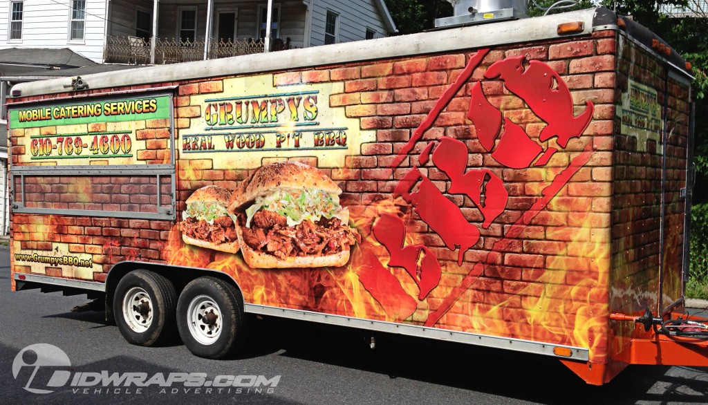 Grumpys Concession BBQ 3M Vinyl Trailer Wrap IDWraps - ID Wraps Blog