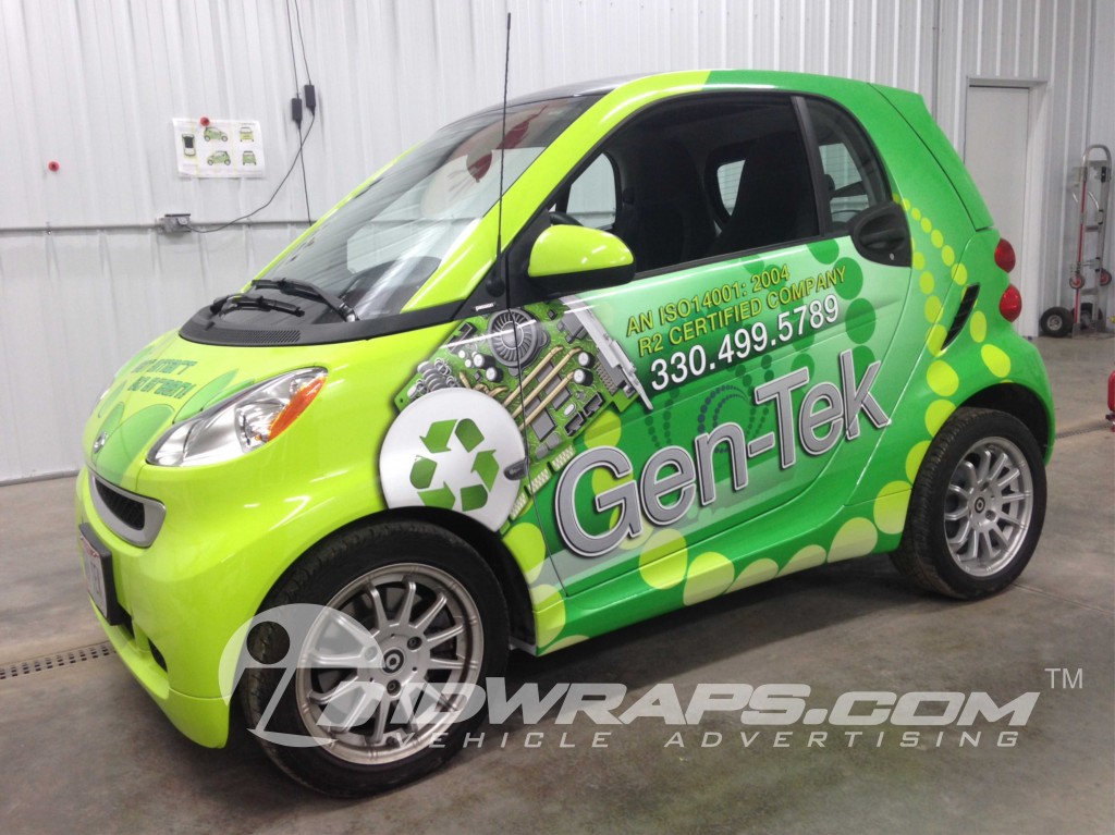 Fortwo 3M Vinyl Smart Car Wrap for Electronics Recycling