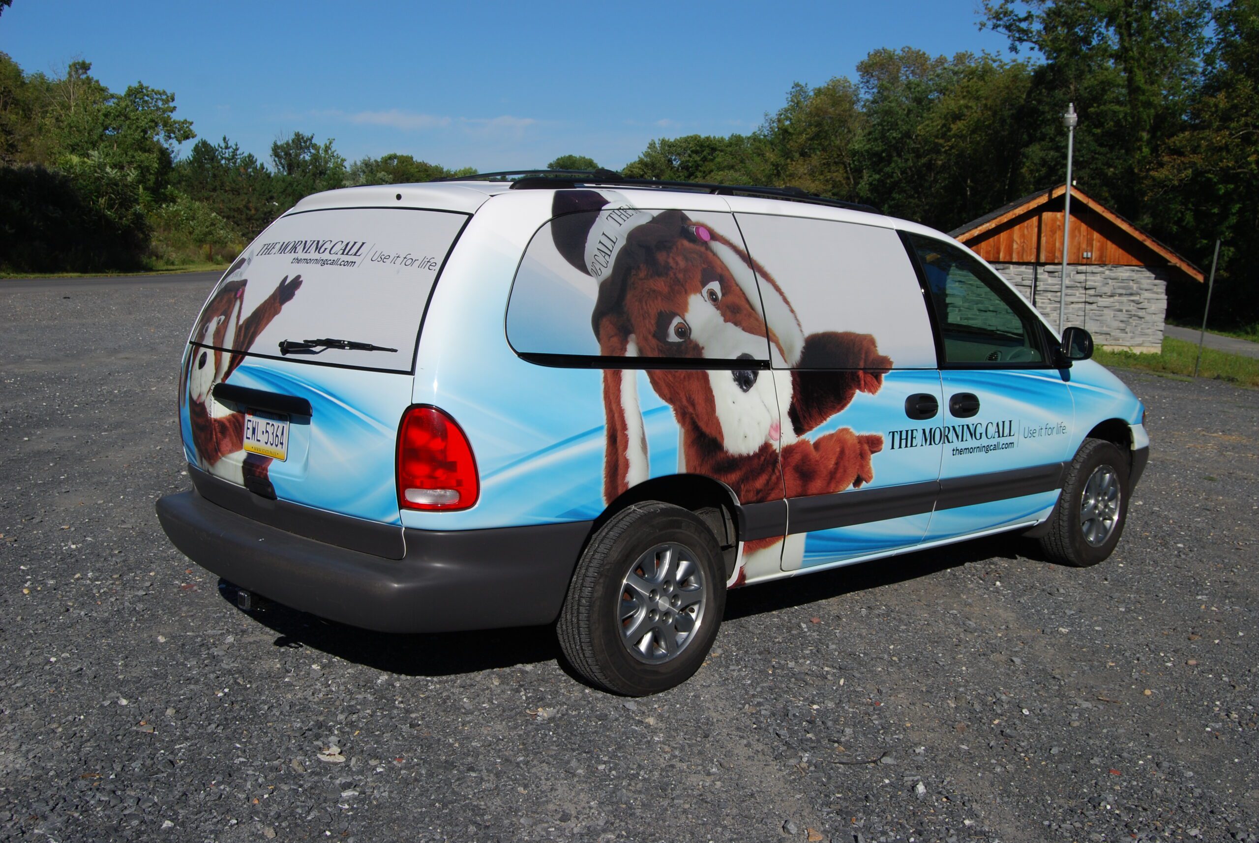 Dodge Caravan 3M Minivan Vehicle Wrap Advertising Newspaper PA