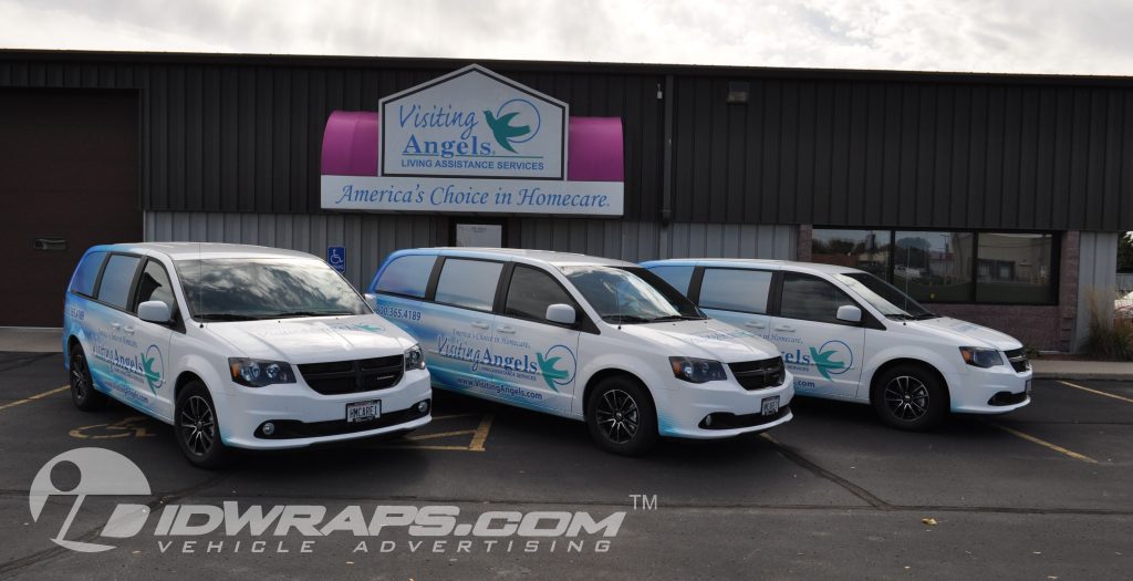 Visiting Angels of Central Wisconsin Dodge Caravan Ram CV 3M Vinyl Fleet Wrap