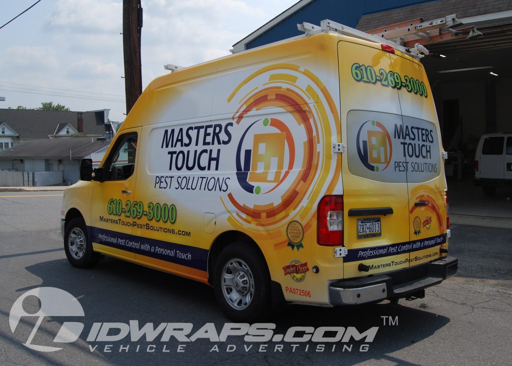 Masters Touch Pest Control Nissan NV High Top 3M Vinyl Graphic Wrap