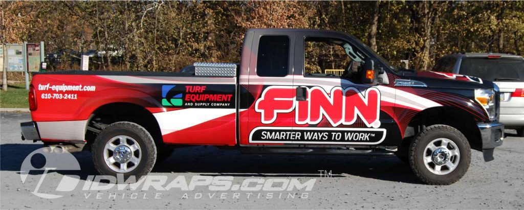 Features F250 Vinyl Wrapping for Turf Equipment