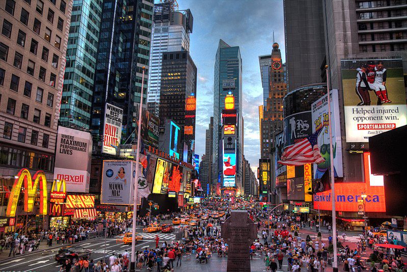 This image features Times Square in New York City. Once the epicenter for Out of Home advertising, how will COVID-19 shape its future?