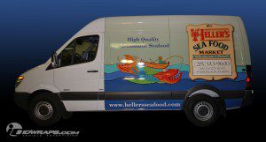 Seafood Cargo Van Wrap