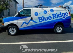 Blue Ridge Communications included a service list in a creative way by utilizing icons that relate to their main services.
