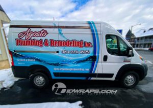 Agosto Plumbing and Remodeling makes their services known right in the company name.
