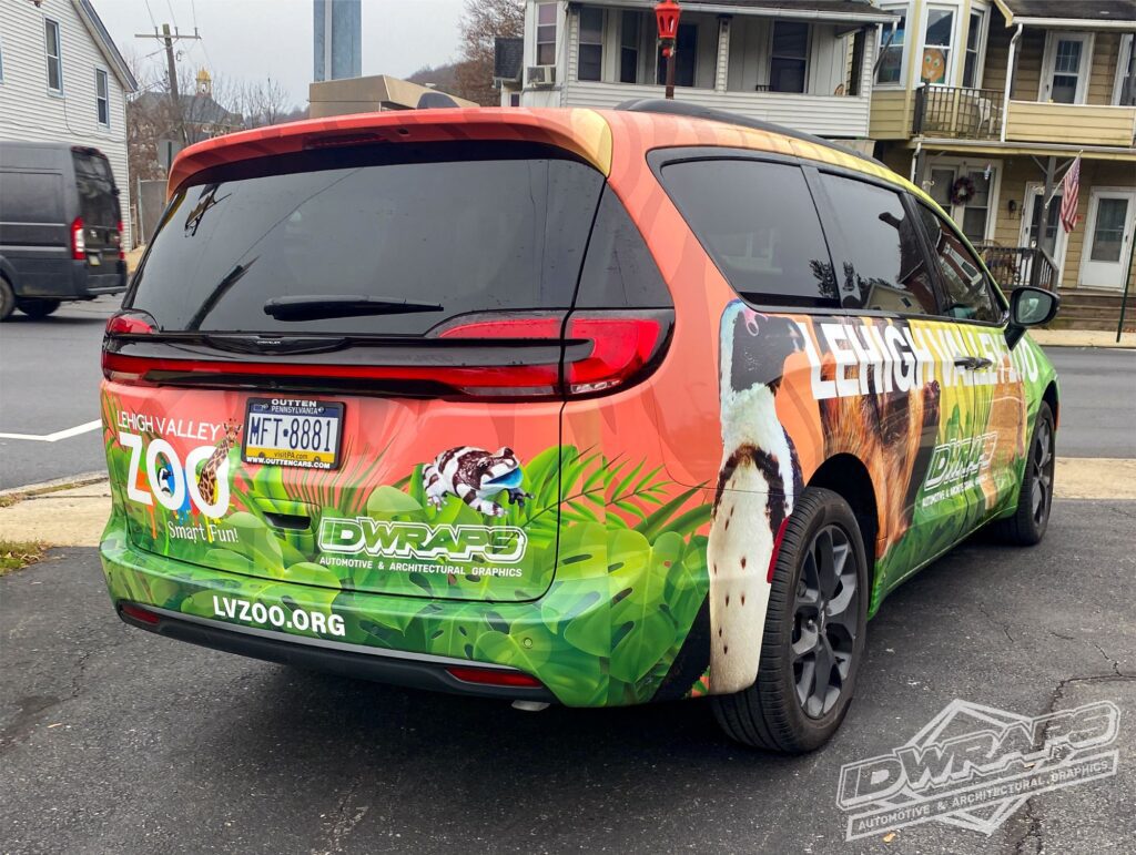 Hatch of the Chrysler Pacifica Lehigh Valley Zoo Wrap